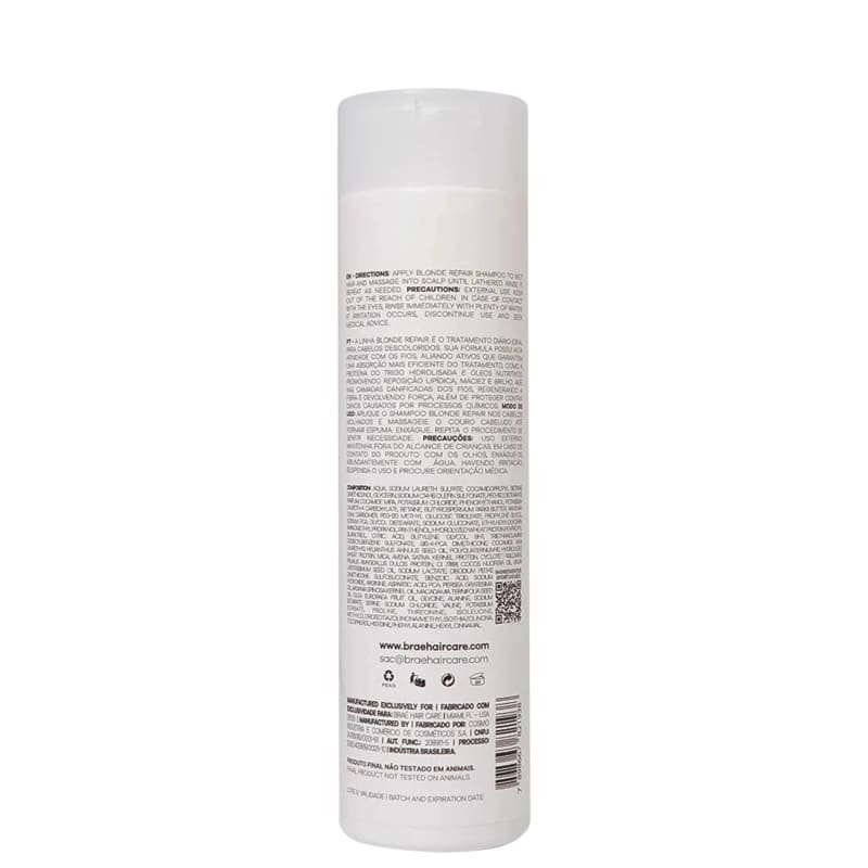 BRAÉ Blonde Repair - Shampoo 250ml - verso