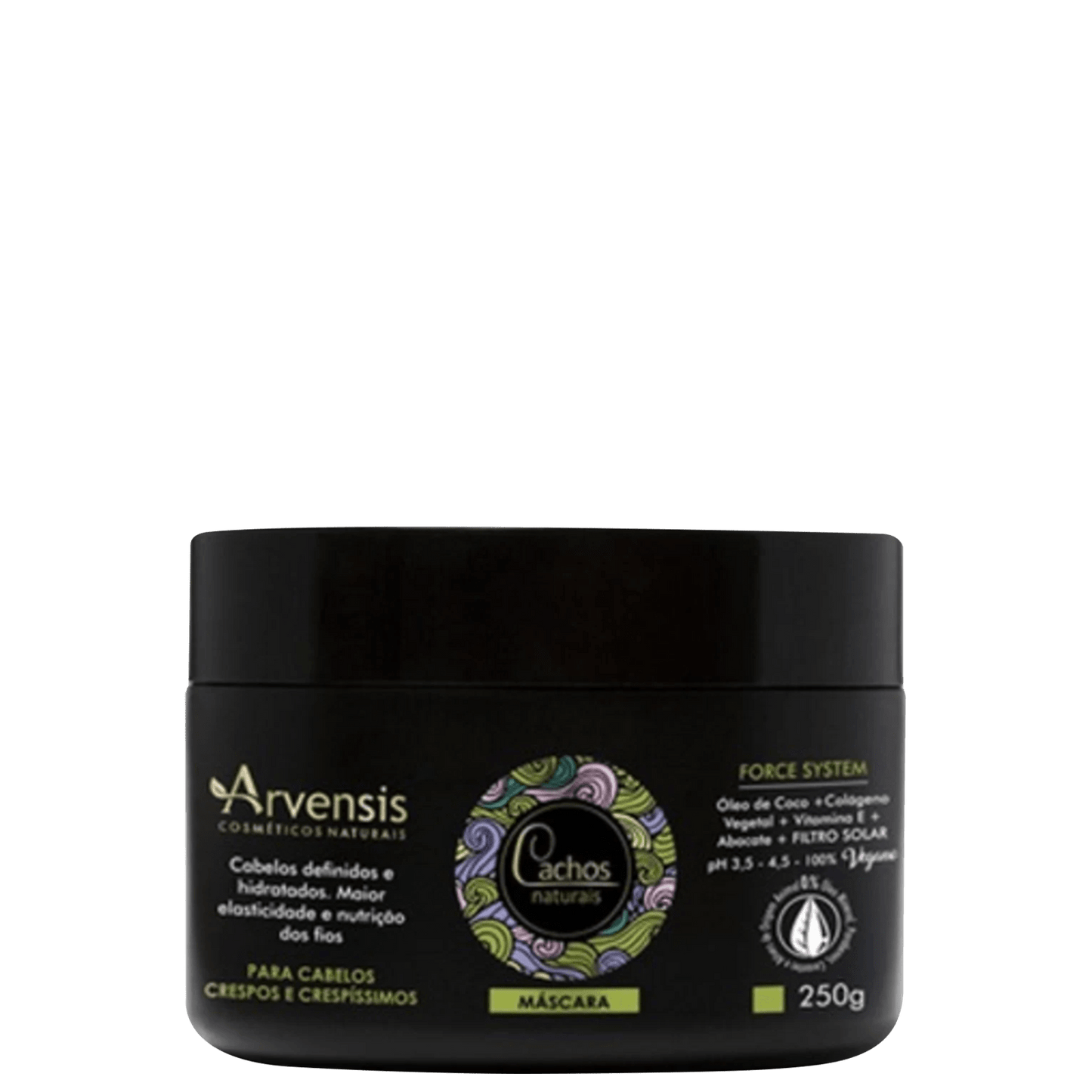 Arvensis Cosméticos Naturais Cachos Naturais Crespos e Crespíssimos - Máscara Capilar 250g