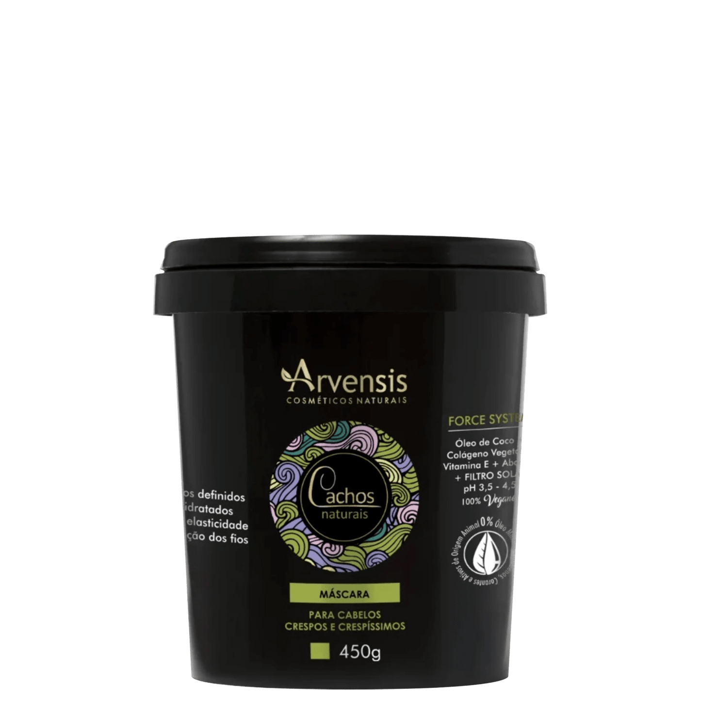 Arvensis Cosméticos Naturais Cachos Naturais Crespos e Crespíssimos - Máscara Capilar 450g
