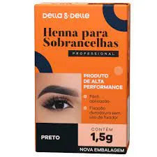 Henna Sobrancelha 3g Preto- Della & Delle