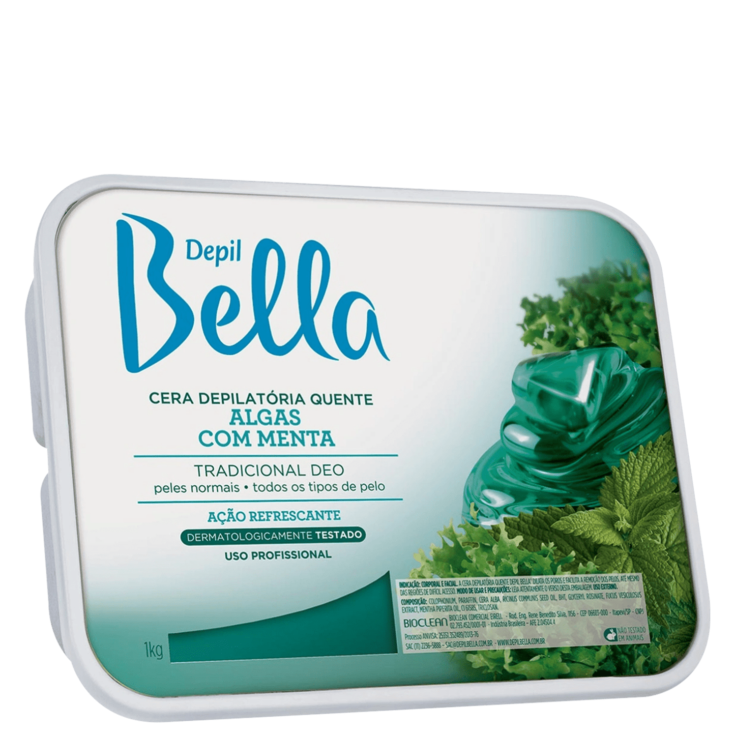 Depil Bella Algas com Menta - Cera Depilatória 1kg