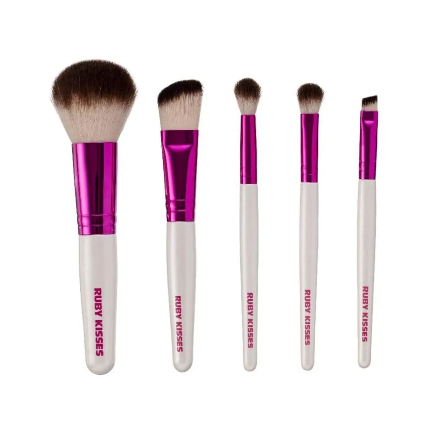 Kit Mini Pincéis Rosto e Olhos Ruby Kisses | 5un