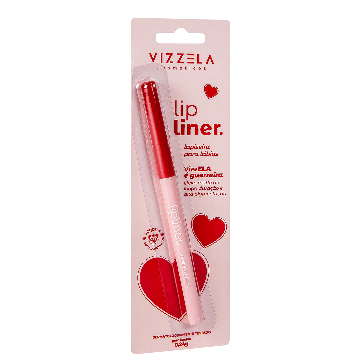 Vizzela Lip Liner Cor 04 Guerreira - Lapiseira Labial 0,24g