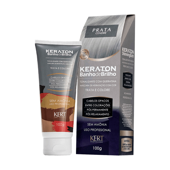Banho de Brilho Keraton prata cendre 100g