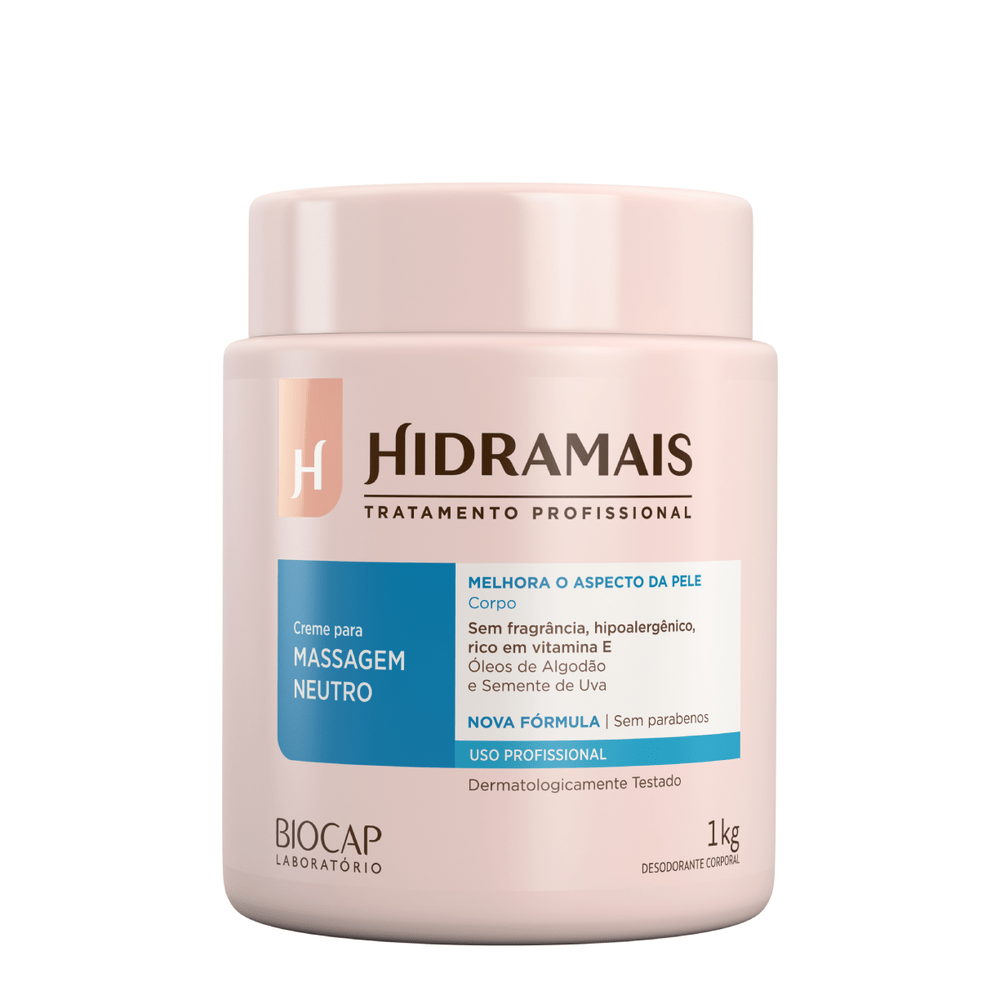 Creme de Massagem Hidramais Profissional Neutro - 1kg