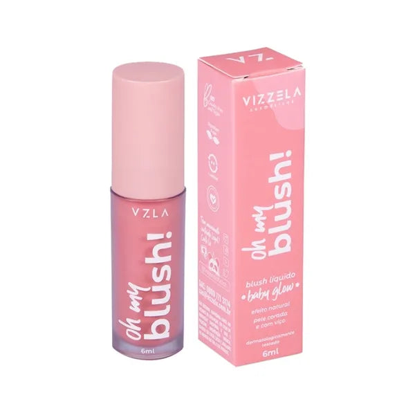 oh my blush líquido - vizzela cor 01 – baby glow