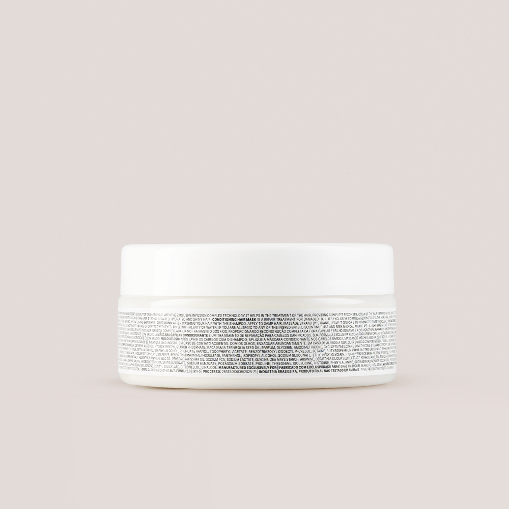 BRAÉ Ana Siebert Intense Repair - Máscara Capilar 200g - verso com modo de uso