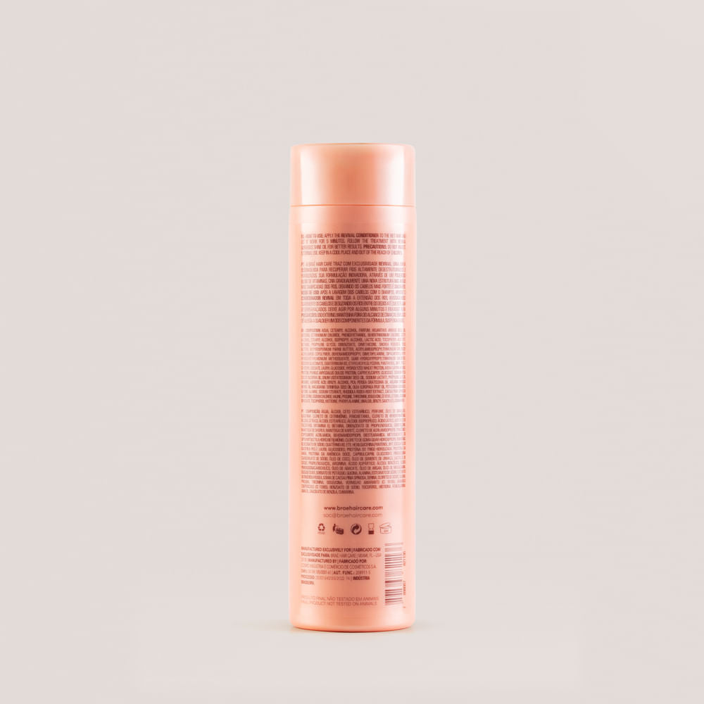 BRAÉ Revival - Condicionador Reconstrução 250ml - verso com modo de uso
