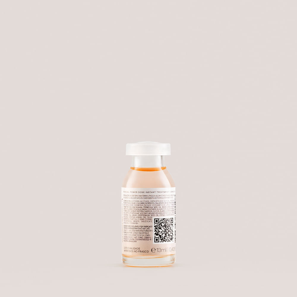 BRAÉ Revival Power Dose - Ampola 13ml - verso com modo de uso