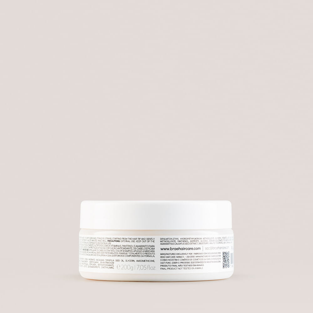 BRAÉ Soul Color - Máscara Capilar 200g - verso com modo de uso