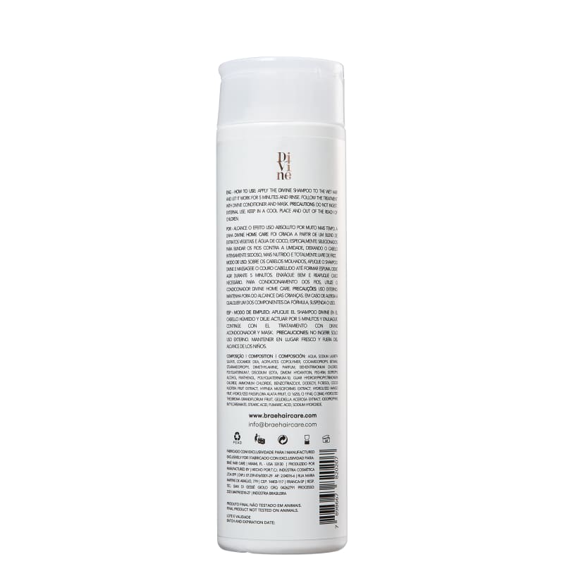BRAÉ Divine Anti-Frizz - Shampoo 250ml - verso