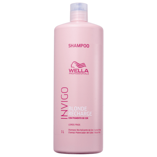 Wella Professionals Invigo Blonde Recharge Shampoo Desamarelador 1000ml