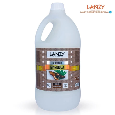 Shampoo profissional mandioca Lanzy Cosméticos 5 litros