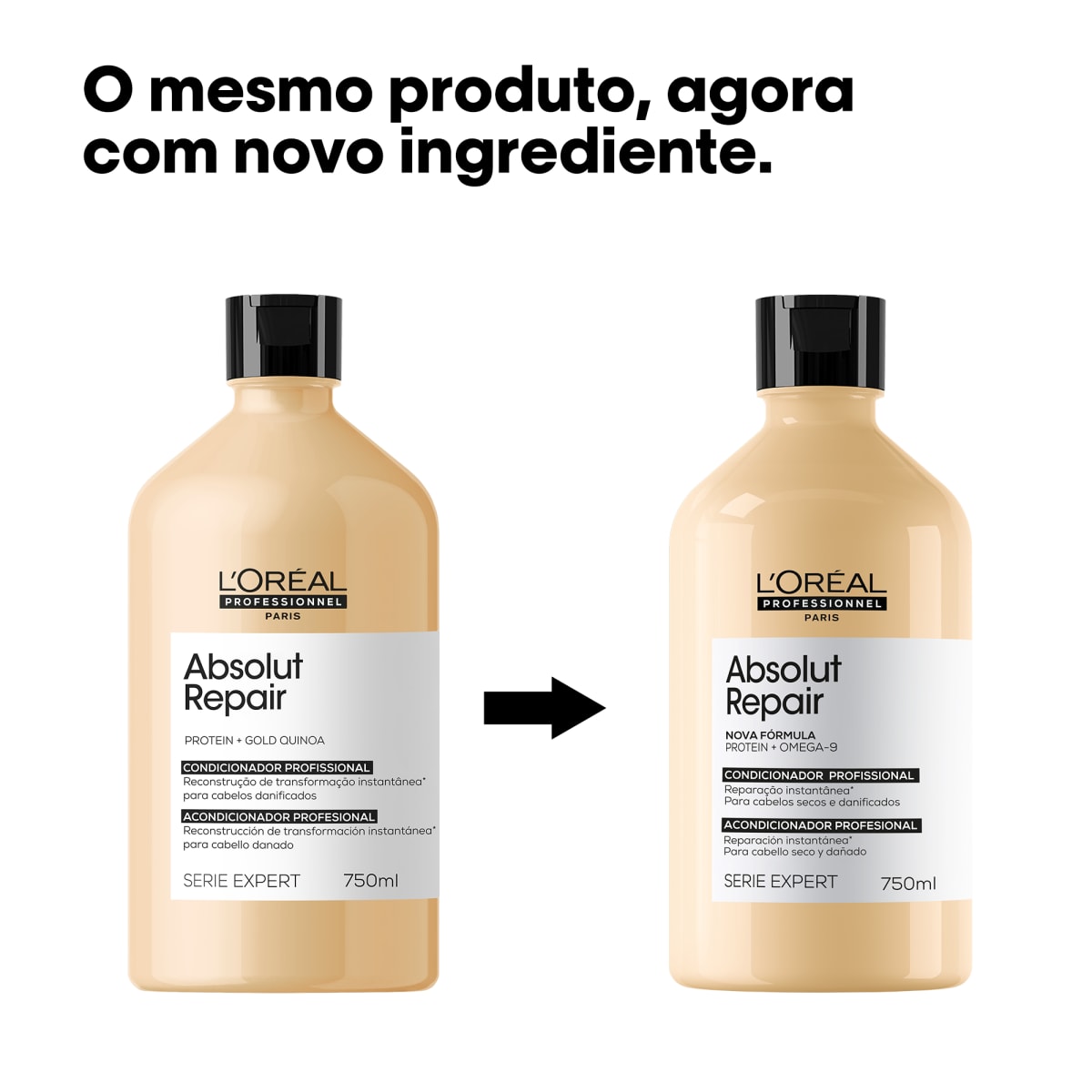 Condicionador L'Oréal Professionnel Série Expert Absolut Repair Omega-9 750ml - Vista superior
