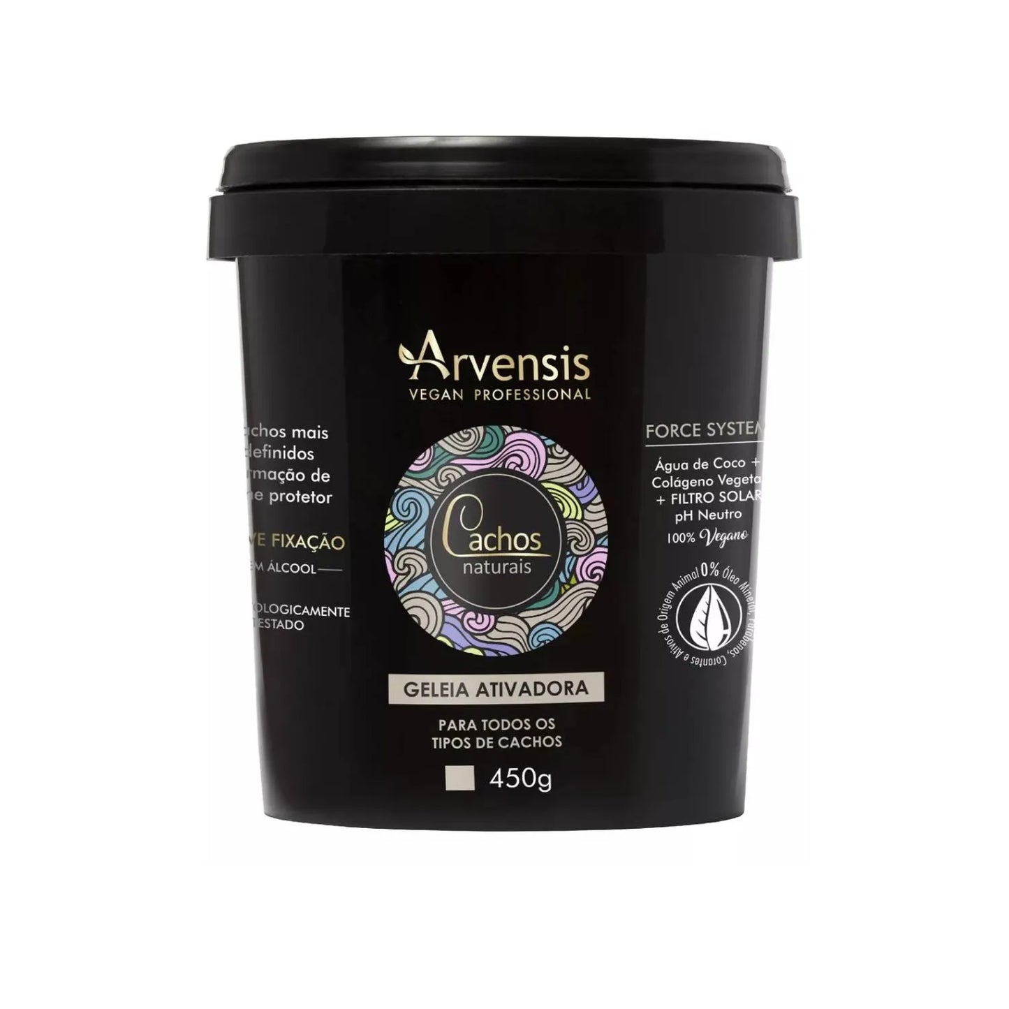 Arvensis Cosméticos Naturais Cachos Naturais - Gelatina Ativadora Fixação Leve 450g