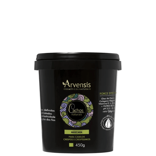 Arvensis Cosméticos Naturais Cachos Naturais Crespos e Crespíssimos - Máscara Capilar 450g