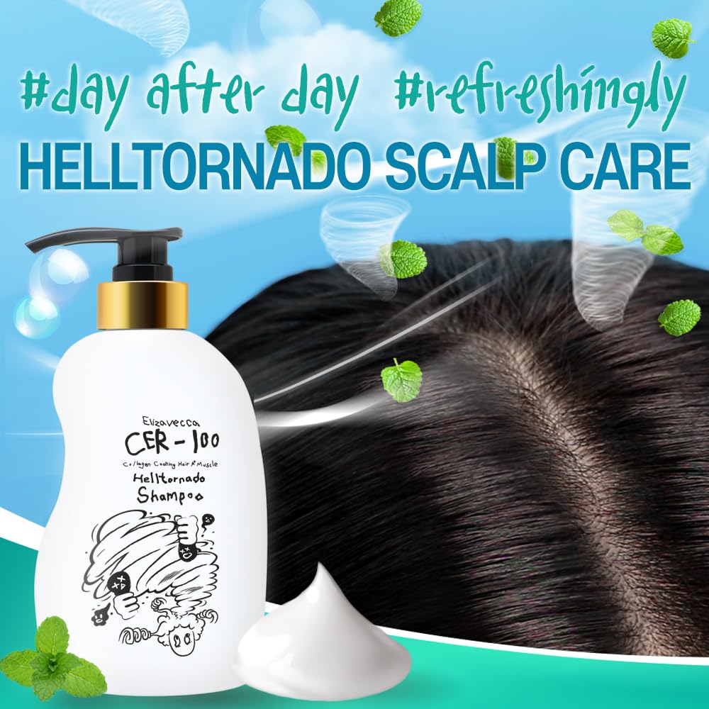Shampoo Elizavecca CER-100 Hell-Tornado 500ml - detalhe
