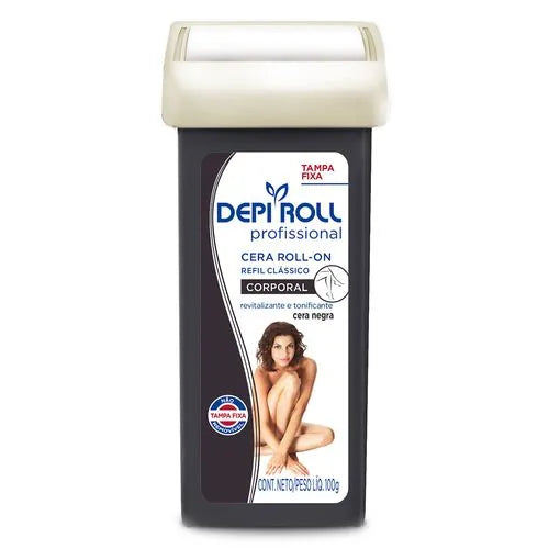Cera Depilatória Corporal Roll-On DepiRoll – Cera Negra - 100g
