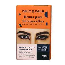 Henna Sobrancelha 8g Preto- Della & Delle