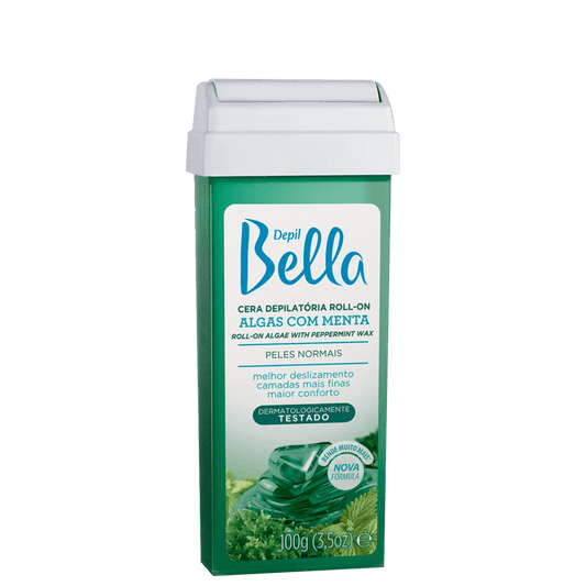 Depil Bella Algas com Menta - Cera Depilatória Roll-On 100g