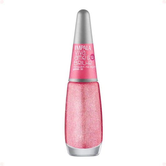 Esmalte Glitter 3D Impala Viva, Ame e Brilhe Ninguém me Segura 7,5ml