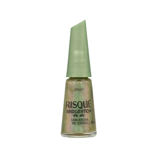 Esmalte Metálico Risqué Bridgerton Uma Abelha me Contou Verde 8ml