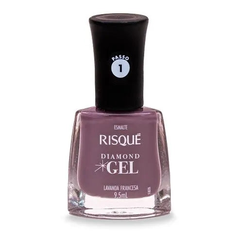 Esmalte Risqué Diamond Gel Lavanda Francesa Cremoso 9,5ml
