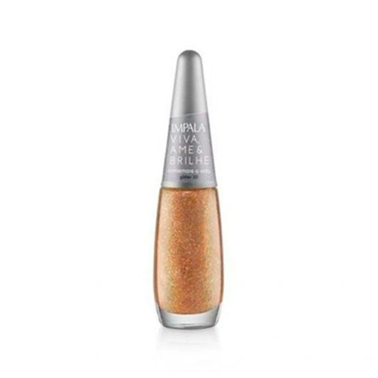 Impala Viva Ame e Brilhe Comemore a Vida - Esmalte Glitter 7,5ml