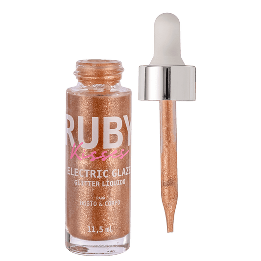 Ruby Kisses Eletric Glaze Blush Gold - Glitter Líquido 11,5ml