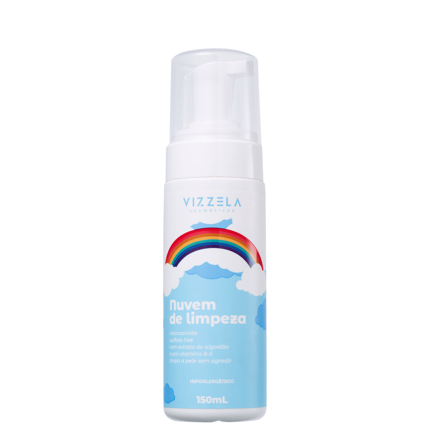 Vizzela Cosméticos Nuvem de Limpeza - Espuma de Limpeza Facial 150ml