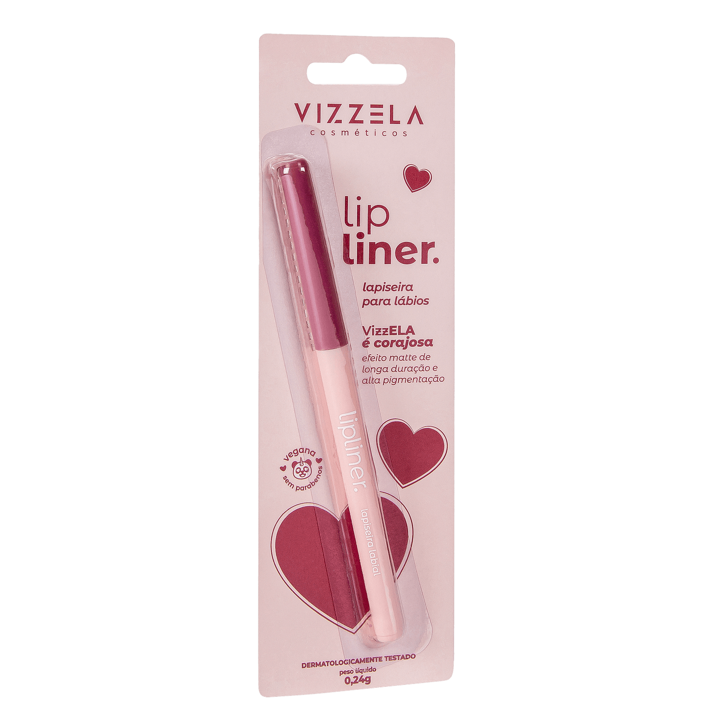 Vizzela Lip Liner Cor 02 Corajosa - Lapiseira Labial 0,24g