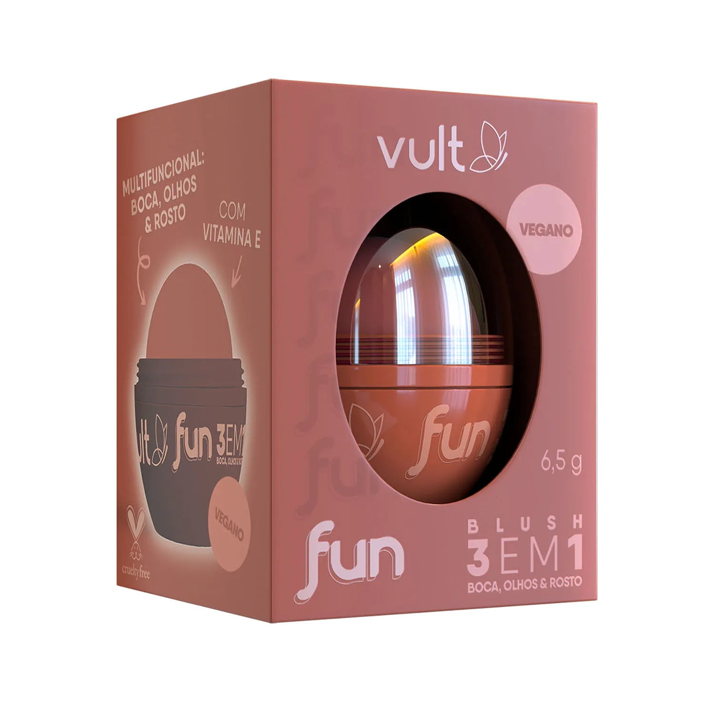 Vult Fun 3 em 1 Bronze Natural - Blush 6,5g