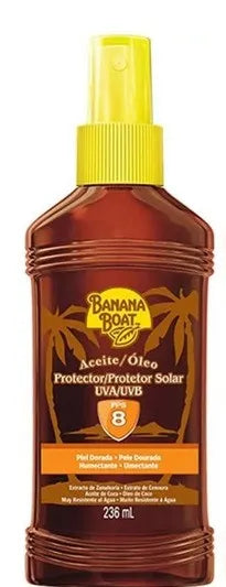 Bronzeador Protetor solar 8 fps Banana Boat Spray 236ml - Óleo Bronzeador Banana Boat