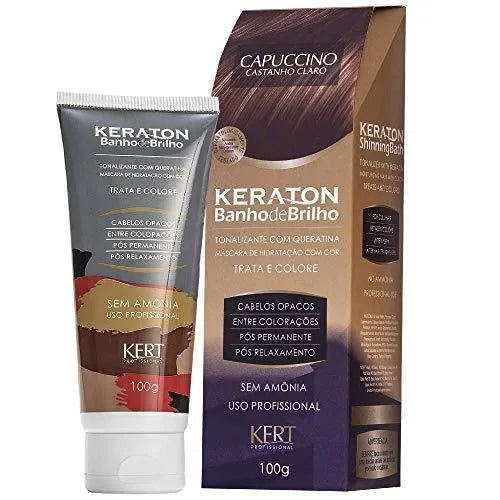 Banho de Brilho Keraton capuccino castanho claro 100g
