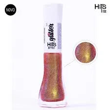 Esmalte Hits 5Free Glitter Coleção Diamante canário Glitter 8ml
