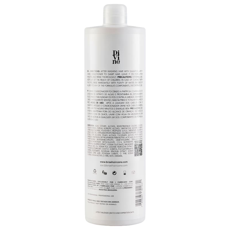 BRAÉ Divine Anti-Frizz - Condicionador 1L - verso