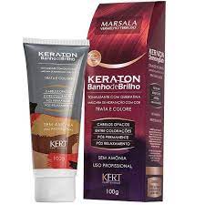 Banho de Brilho Keraton marsala vermelho terra 100g