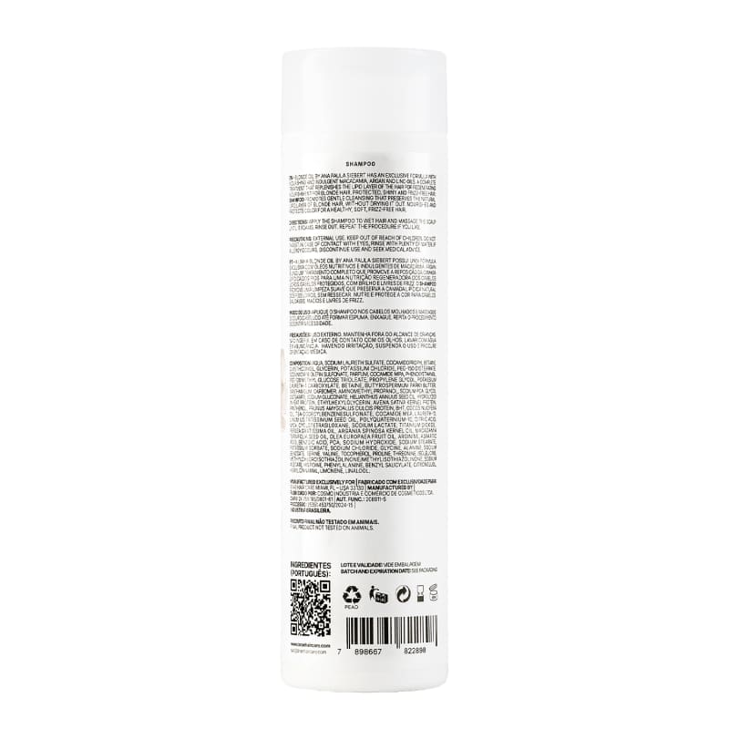 BRAÉ Ana Siebert Blonde Oil - Shampoo 250ml - verso