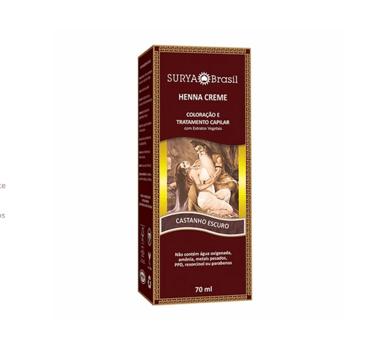 Tintura Surya Henna Creme castanho escuro 70ml